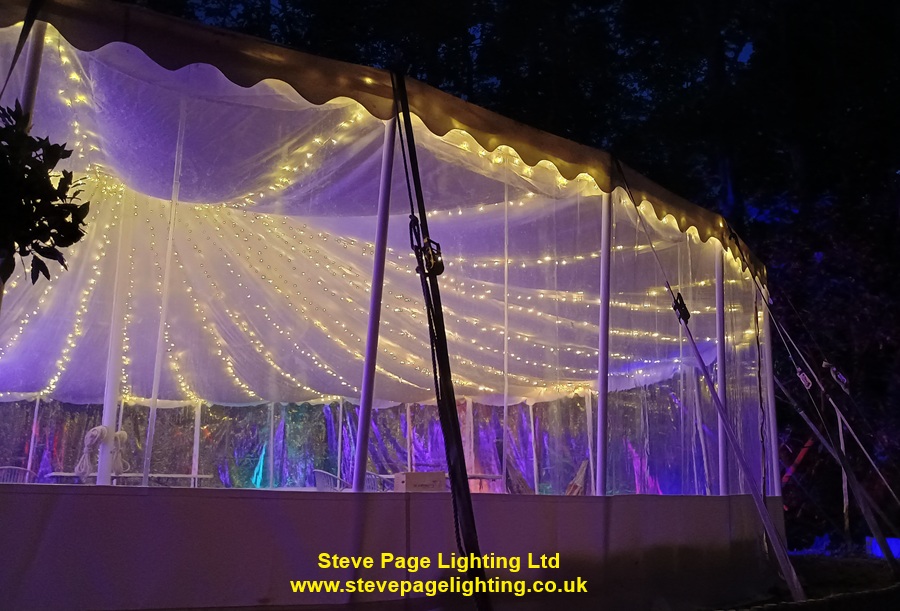 Madeira In Fife marquee Lighting hire